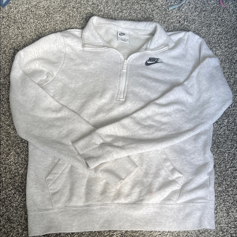 Nike Women's Light Gray Cowl Neck Sweater